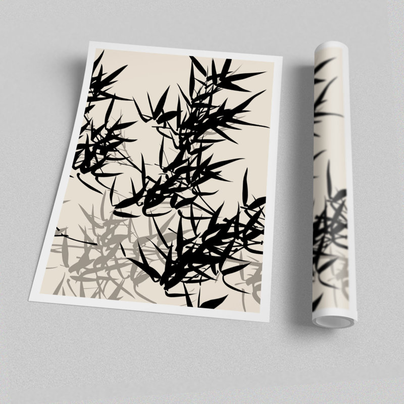 East Urban Home Poster Japanische Blätter wehen im Wind | Wayfair.de